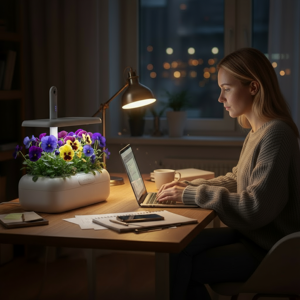 Urbi smart garden with plants